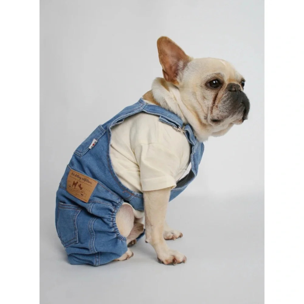 Pet Clothing Outfitters Denim Dog Overalls